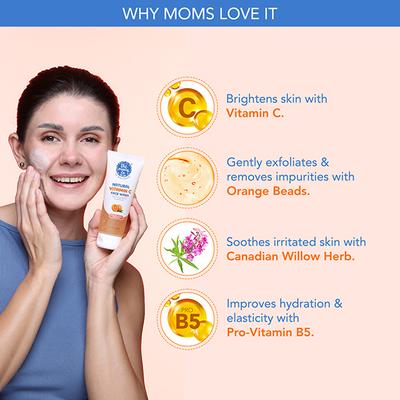 The Moms Co Natural Vitamin C Face Wash With Orange Peels 80ml - Face Wash & Cleansers