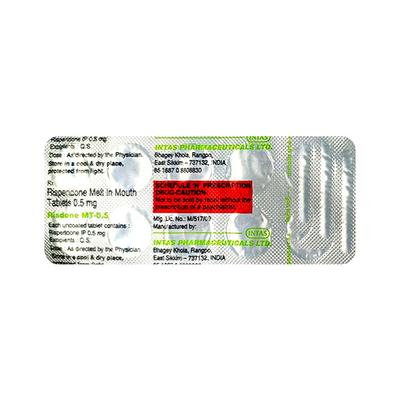 Risdone MT 0.5mg Tablet 10'S - Schizophrenia-Aps