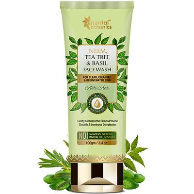 Oriental Botanics Neem, Tea Tree and Basil Face Wash 100 ml - Face Wash & Cleansers