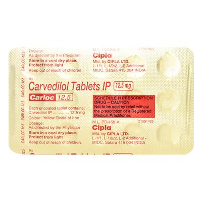Carloc 12.5mg Tablet 15'S - Hypertension-Bet