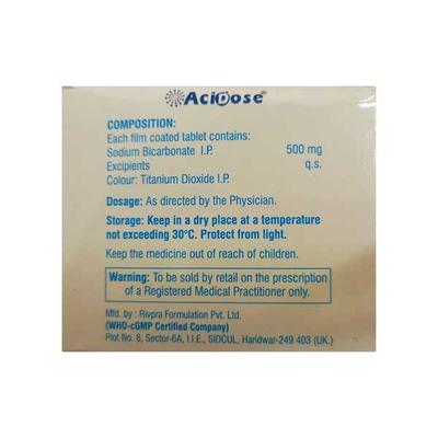 ACIDOSE 500 Tablet 10's - Supplements-Ele