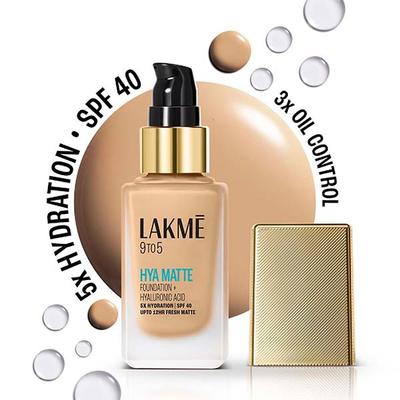 Lakme 9to5 Hya Matte Foundation + Hyaluronic Acid Neutral Light 25 ml - Foundation