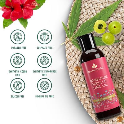 Avimee Herbal Javakusum Hibiscus Hair Oil 100 ml - Hair Oils