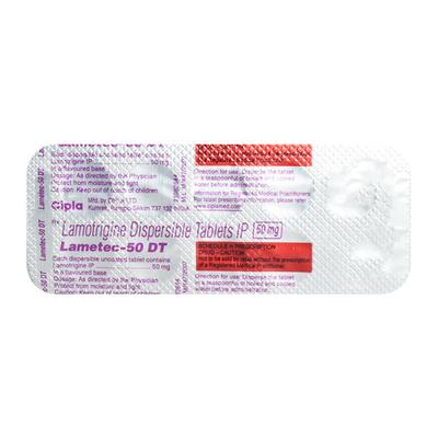 Lametec DT 50mg Tablet 10'S - Epilepsy/Convulsion-Ant