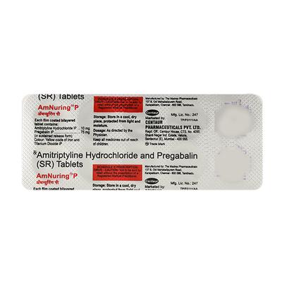 AMNURING P Tablet 10's - Neuropathic Pain-Dru