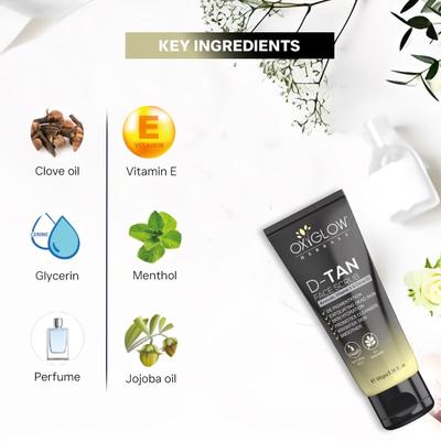 OxyGlow Herbals D-Tan Face Scrub Avocodo, Vitamin E & Clove Oil 100 gm - Face Scrubs