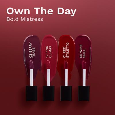 Pilgrim Bold Mistress Matte Mini Liquid Lipstick 4 in 1 Pack Smudgeproof, Hydrating & Lightweight 4 ml - Liquid Lipsticks