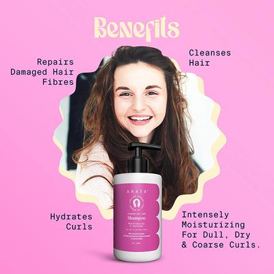 Arata Advanced Curl Care Hair Shampoo with Murumuru, Evening Primrose Oil, Hibiscus Extracts & Coconut Water 300ml - Shampoos