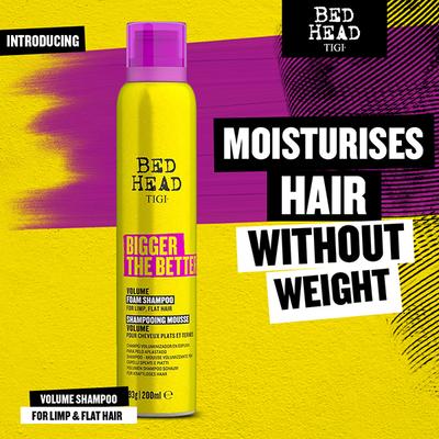TIGI Bed Head Bigger The Better Volume Foam Shampoo for Fine and Thin Hair 200 ml - Shampoos