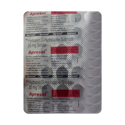 Apresol Tablet 30'S - Hypertension-Vas