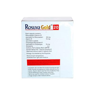 Rosuva Gold 20mg Capsule 10'S - High Cholesterol-Dys