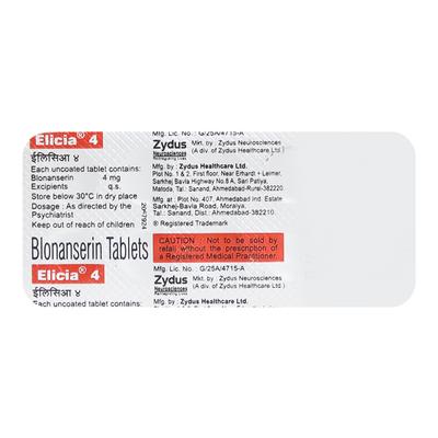Elicia 4mg Tablet 10'S - Psychosis-Ans