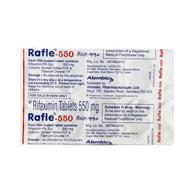 Rafle 550mg Tablet 10'S - Bacterial Infections-OAB