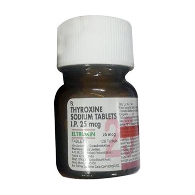 ELTROXIN 25mcg Tablet 120's - Hypothyroidism