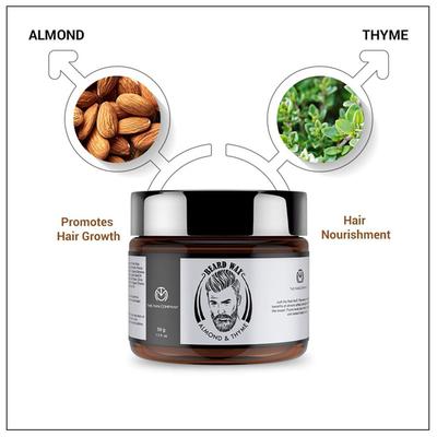 The Man Company Beard Wax - Almond & Thyme 50 gm - Beard Wax