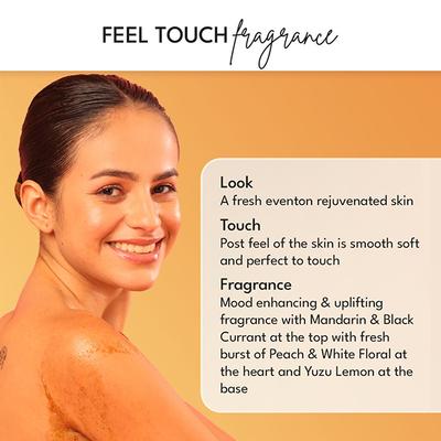 Boho Botanist Exfoliating Body Scrub - Mandarin& Kakadu Plum, Niacinamide, Vit C, Tan Removal 200 gm - Scrubs & Exfoliants