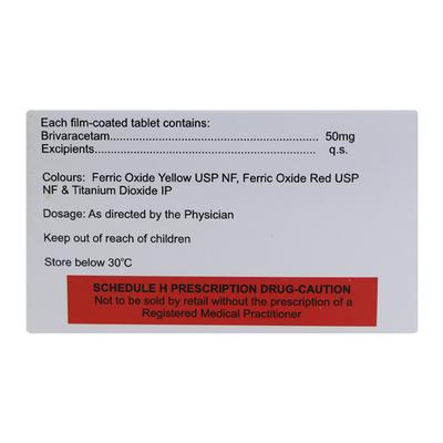 BRIPCA 50 Tablet 14's - Epilepsy/Convulsion-Ant