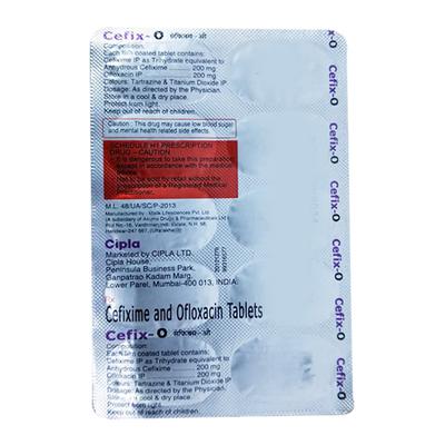 Cefix O Tablet 10'S - Bacterial Infections-Cep