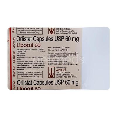 Lipocut 60mg Capsule 10'S - Obesity