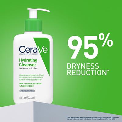 CeraVe Hydrating Cleanser For Normal To Dry Skin 236 ml - Face Wash & Cleansers