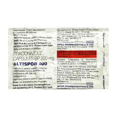 ALTISPOR 200 Capsule 10's - Fungal Infections-Anf
