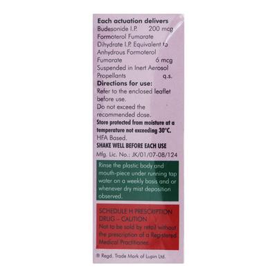 Budamate 200 with Dose Counter 120md Transhaler 7.3g - Asthma/COPD-Ast