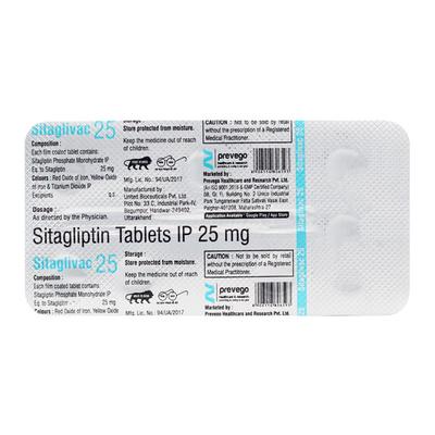 SITAGLIVAC 25 Tablet 7's - Diabetes-Ant