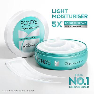 Pond's Light Moisturiser With Cera-Hyamino for 5X Dryness Repair for Soft, Smooth Skin, 300ml - Face Moisturizers