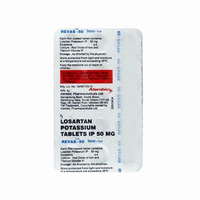 Revas 50mg Tablet 15'S - Hypertension-Ang