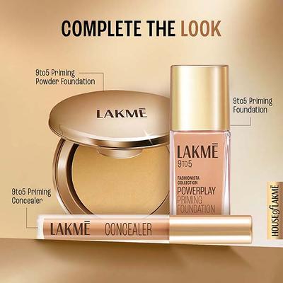 Lakme Powerplay Priming Powder Foundation, 3-in-1, Natural Almond, 9gm - Compact Powder
