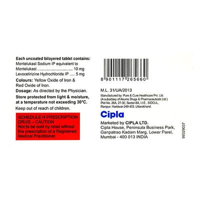 Montecip LC Tablet 10'S - Allergies-Ant