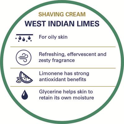 Truefitt and Hill West Indian Limes Shave Cream Bowl Essential Grooming Collection 190 gm - Shaving Creams