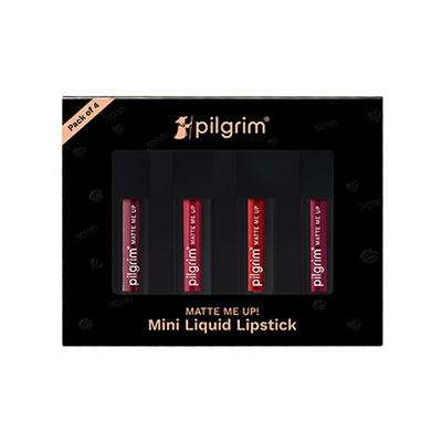 Pilgrim Bold Mistress Matte Mini Liquid Lipstick 4 in 1 Pack Smudgeproof, Hydrating & Lightweight 4 ml - Liquid Lipsticks