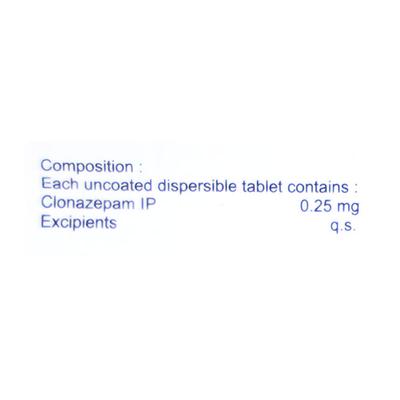 Clonafit MD 0.25mg Tablet 10'S - Anxiety-Anx