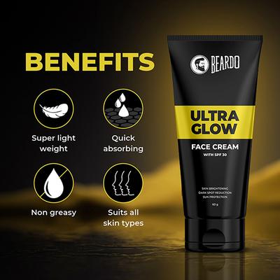 Beardo Ultra Glow SPF 30 Face Cream 60 gm - Face Creams