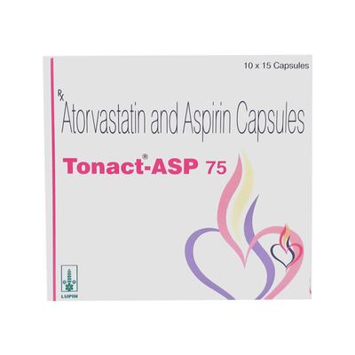 Tonact Asp 75mg Capsule 15'S - High Cholesterol-Dys