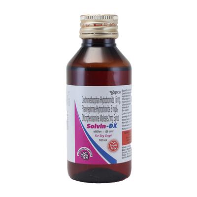 SOLVIN DX Sugar Free Raspberry Flavour Syrup 100ml - Cough And Cold-Cou
