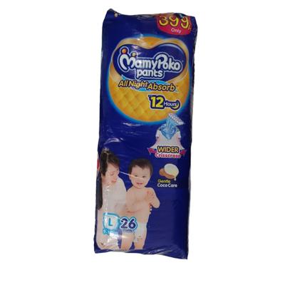 MamyPoko All Night Absorb Diaper Pants (L) 26's - Diapers & Wipes