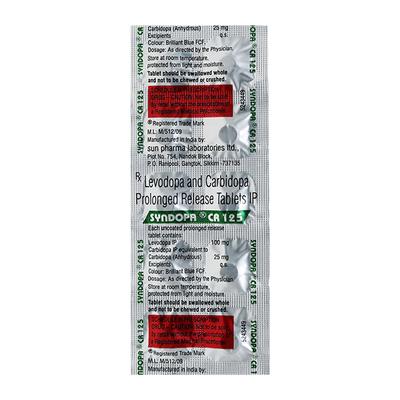 Syndopa CR 125mg Tablet 10'S - Parkinsonism-Apd