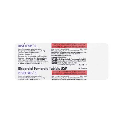 BISOTAB 5 Tablet 10's - Hypertension-Bet