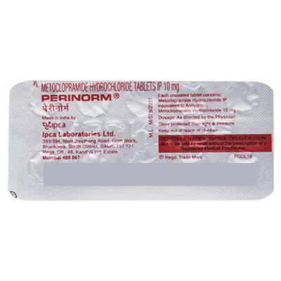 Perinorm Tablet 10'S - Vomitting/Emesis-Ant