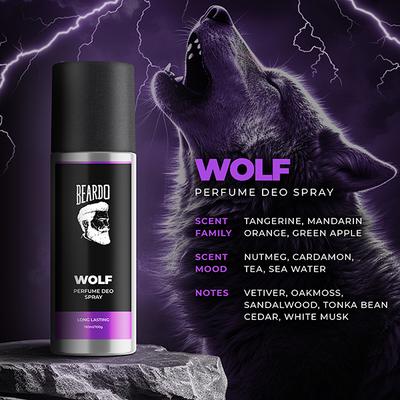Beardo Wolf Perfume Deo Spray 150ml Strong and Long Lasting Fresh Fragrance 150 ml - Men Deodorants/Roll-Ons