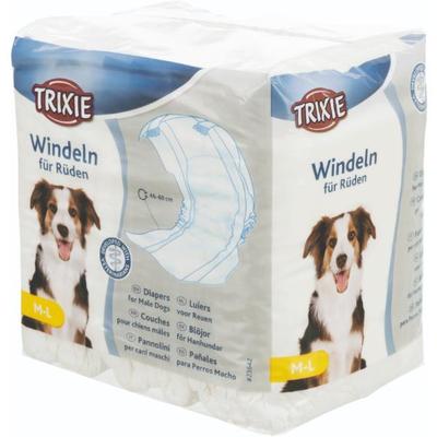 Trixie Diapers For Male Dogs Disposable M to L (40 to 60cm) 12's - Pet accessories