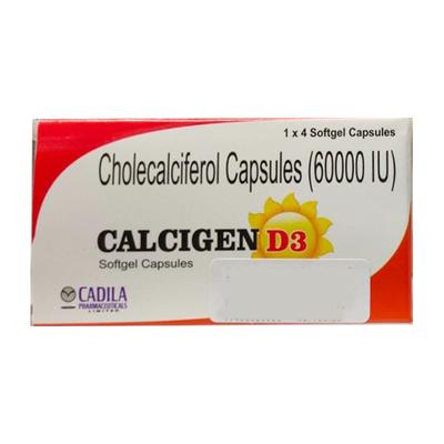 Calcigen D3 60K Capsule 4'S - Supplements-Vit