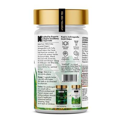 Kapiva Ayur Foods Ashwagandha Gold Capsules 60's - Ashwagandha