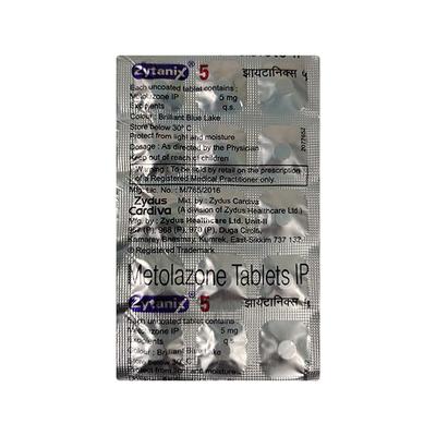 ZYTANIX 5 Tablet 15's - Hypertension-Diu