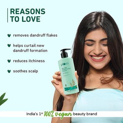 Plum Tea Tree Dandruff Control Shampoo I With Tea Tree Oil, Propanediol Caprylate 250 ml - Shampoos