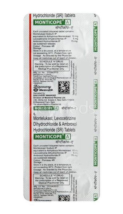 Monticope A Tablet 10'S - Allergies-Ant