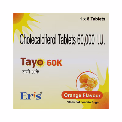 TAYO 60K ORANGE FLAVOUR Tablet 8's - Supplements-Vit