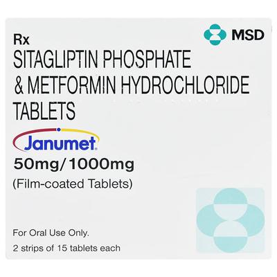Janumet 50/1000mg Tablet 15'S - Diabetes-Ant